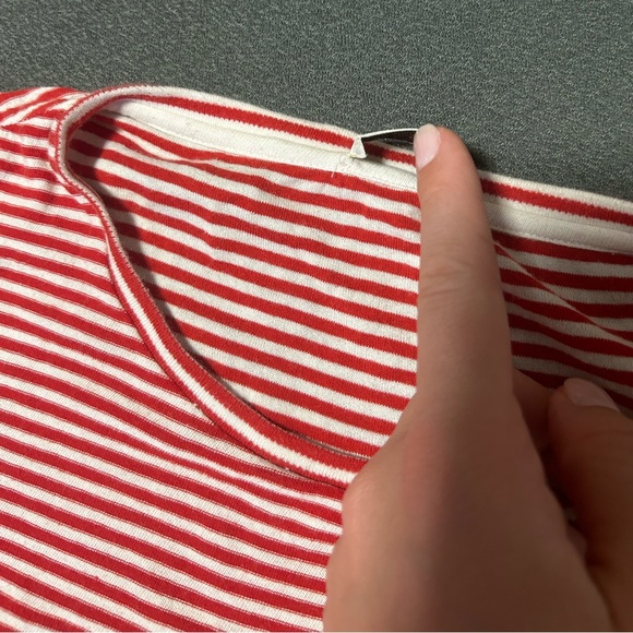 Saint Laurent Paris red and white striped t shirt - Picture 12 of 13